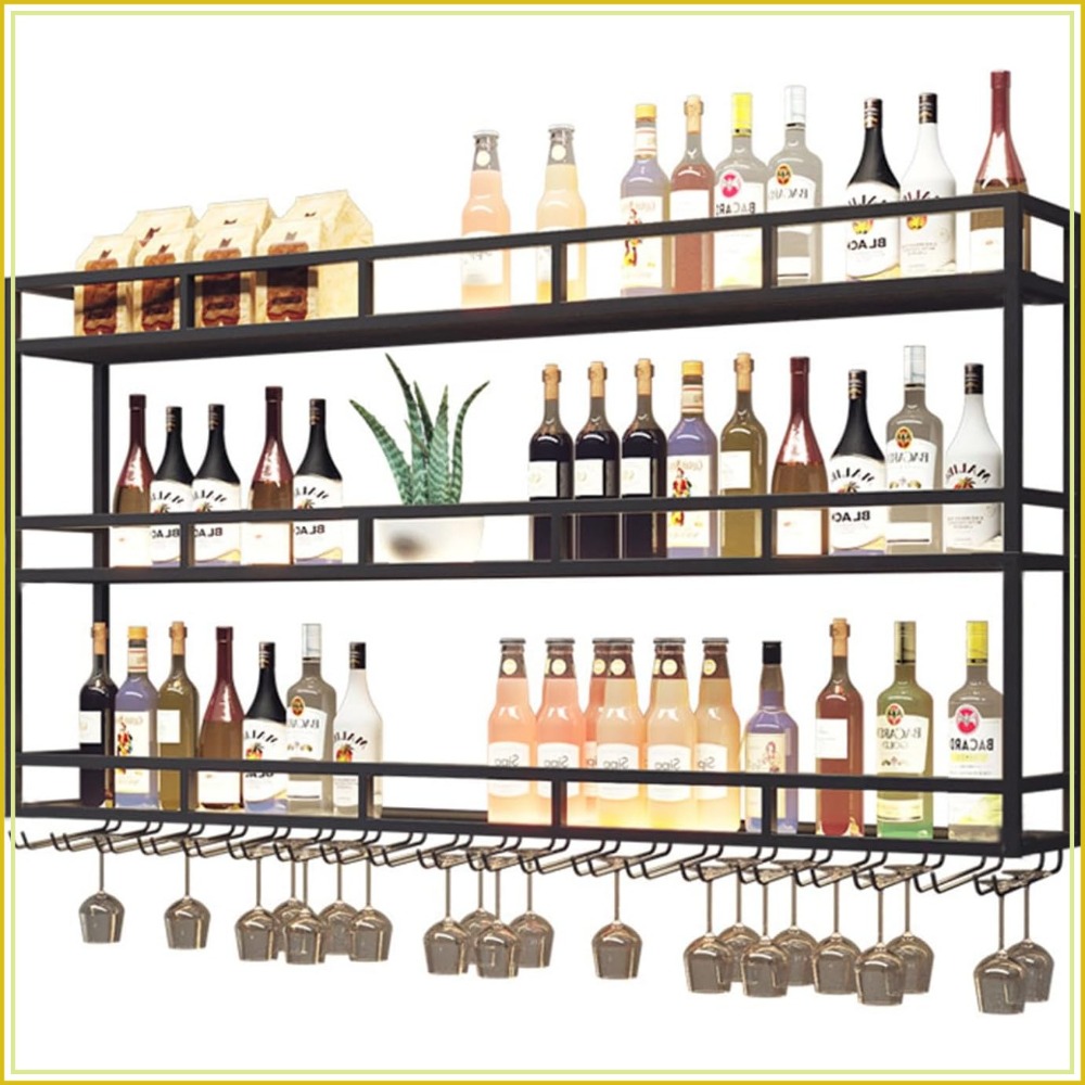 Home Bar Shelves - Large Heavy Duty 47in Wine Rack