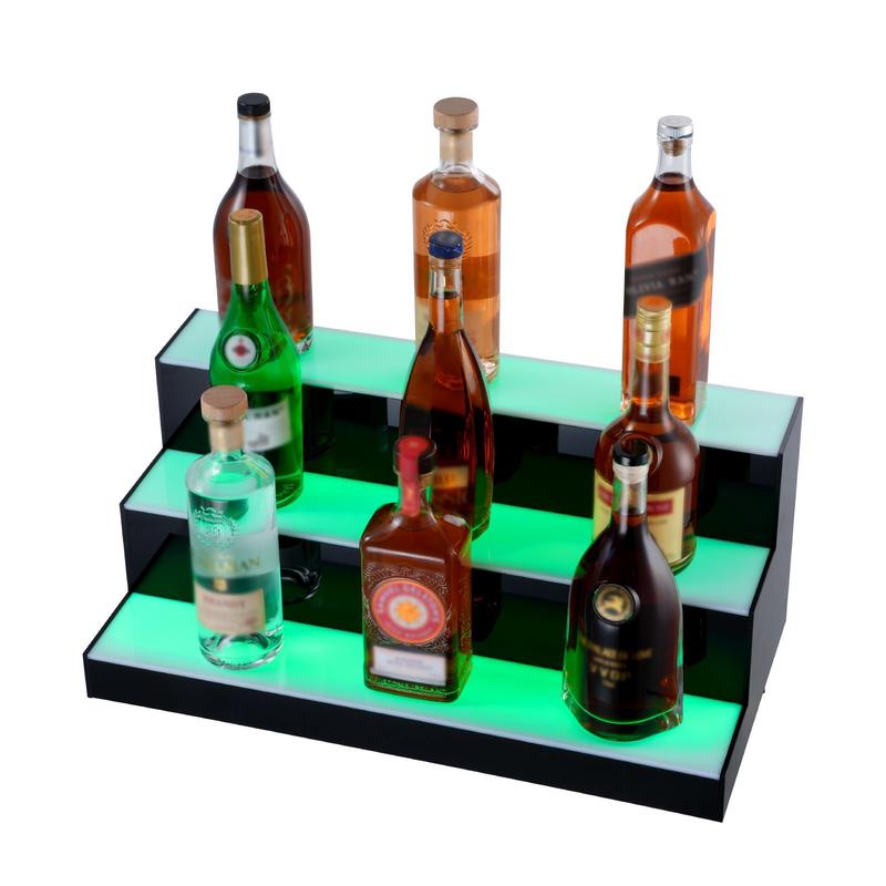 Home Bar Shelves - Illuminated Beverage Shelf 24 Inch For