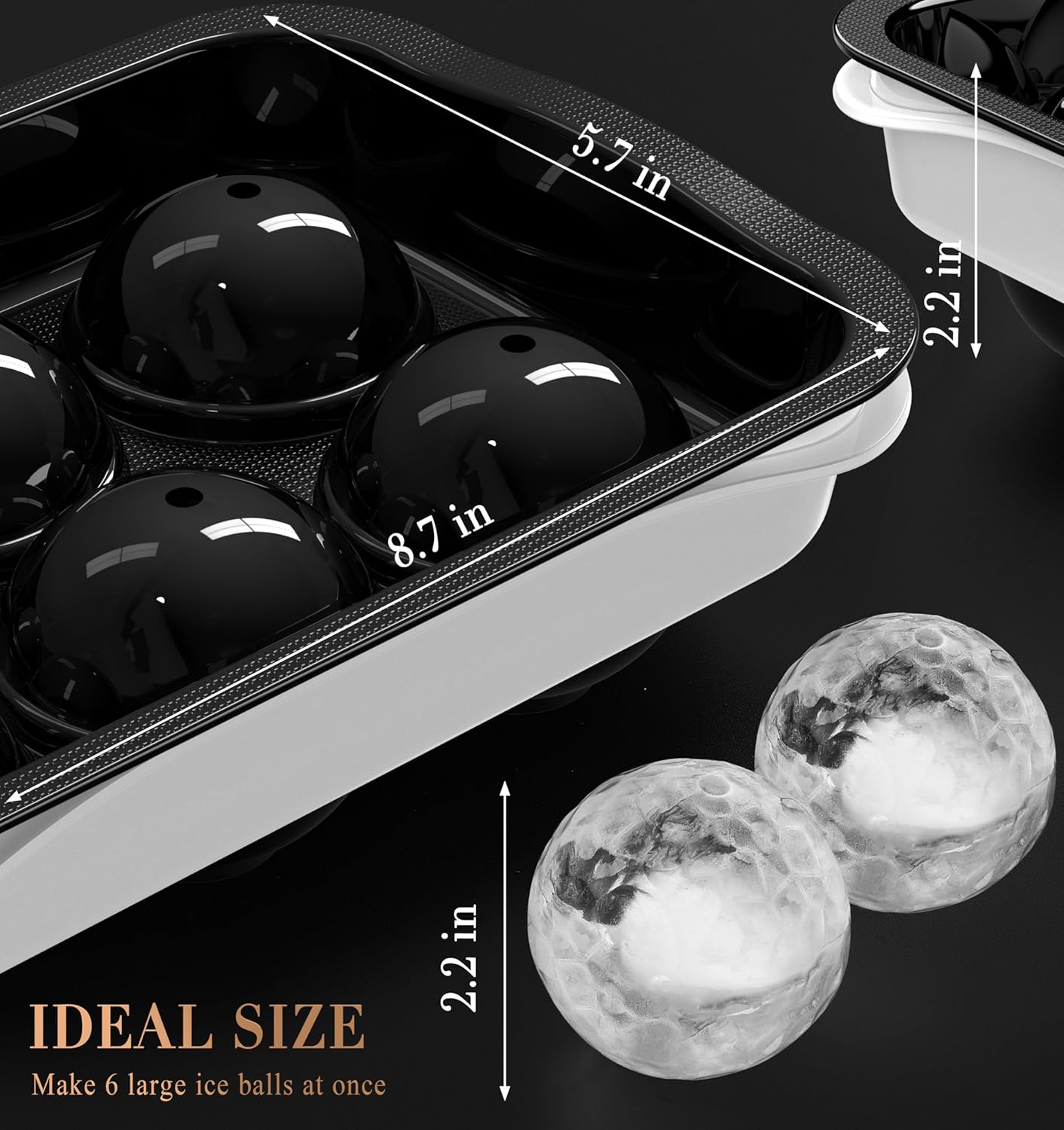 2.2 Inch Round Ice Cube Mold w - Ice Mold Sphere のレビューと価格