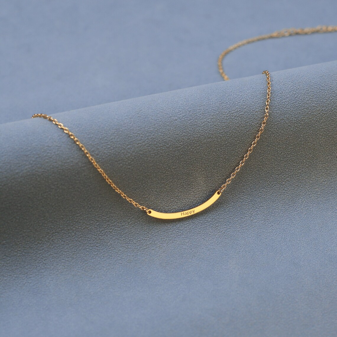 Personalized Curved Bar Neckla - Bar Cart Gold のレビューと価格