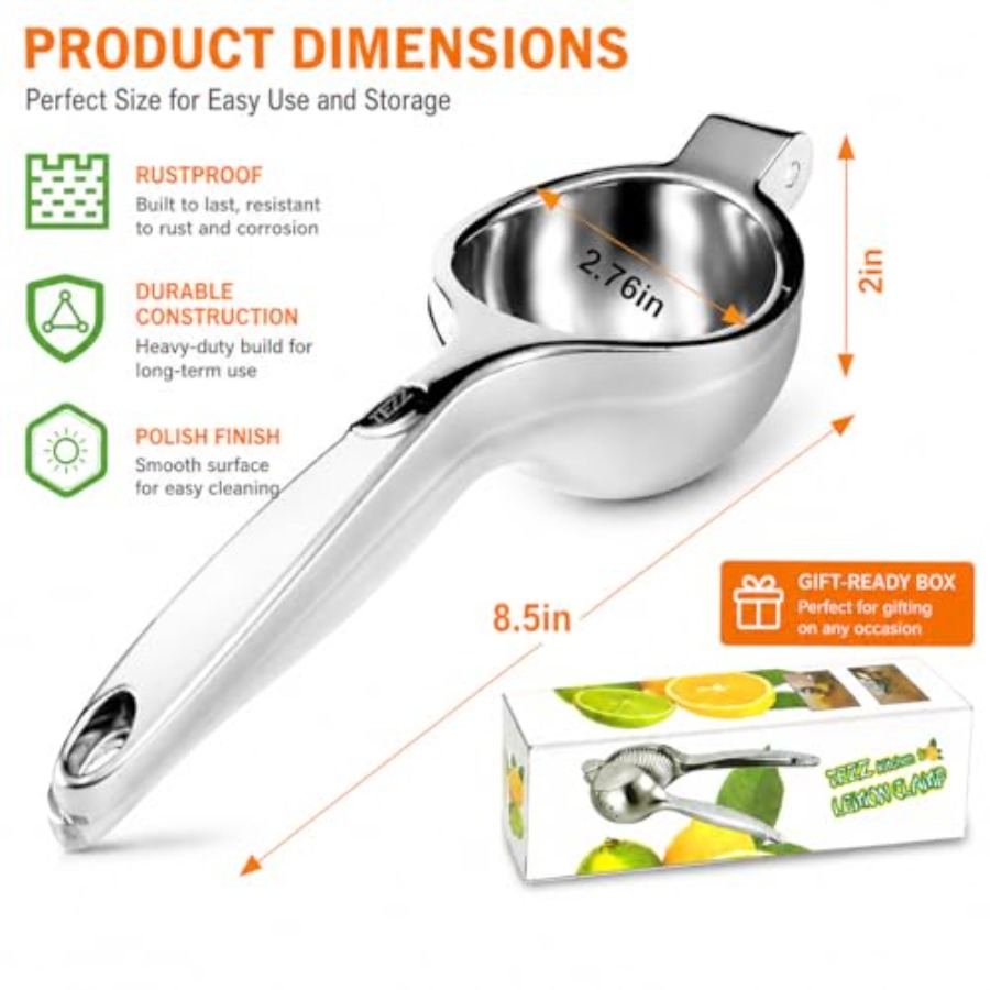 Premium Lemon Squeezer, Large  - Citrus Juicer Bar のレビューと価格
