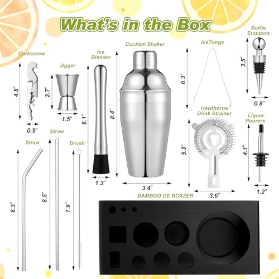 23 Pcs Bartender Supplies Kit  - Garnish Tray Set のレビューと価格