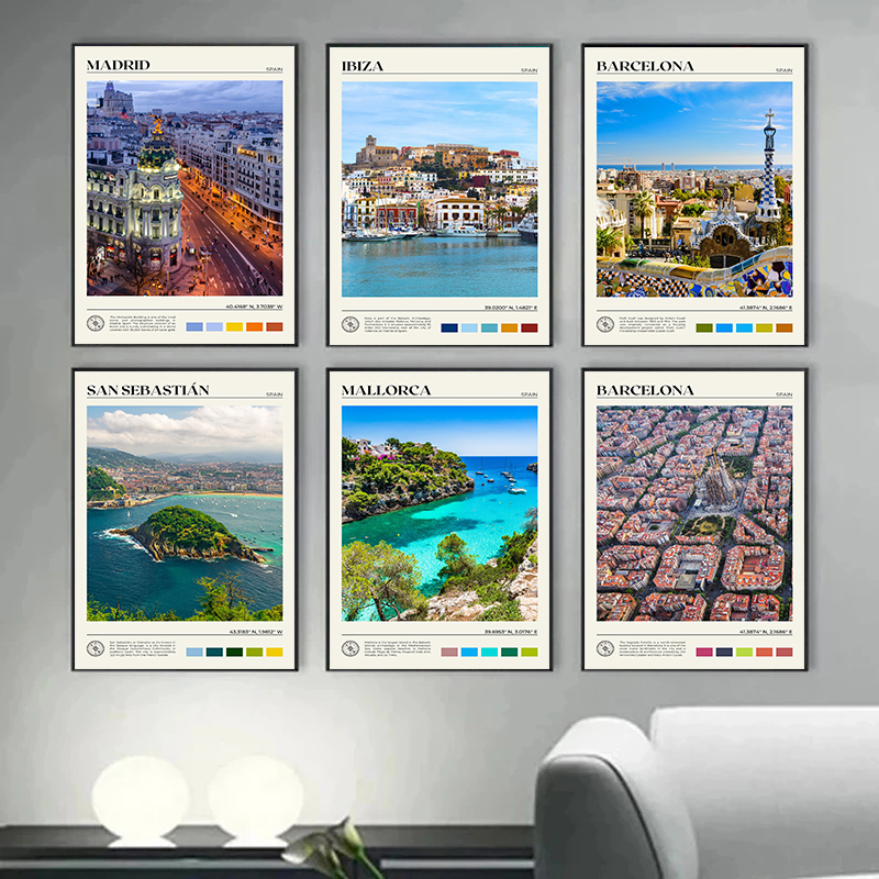Spain Travel Scenery Poster Se - Home Barcelona のレビューと価格