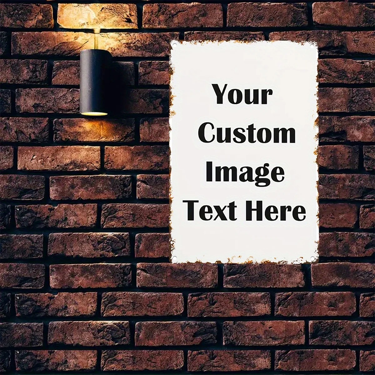 Custom Photo & Text Tin Sign - - Home Bar Accessories のレビューと価格
