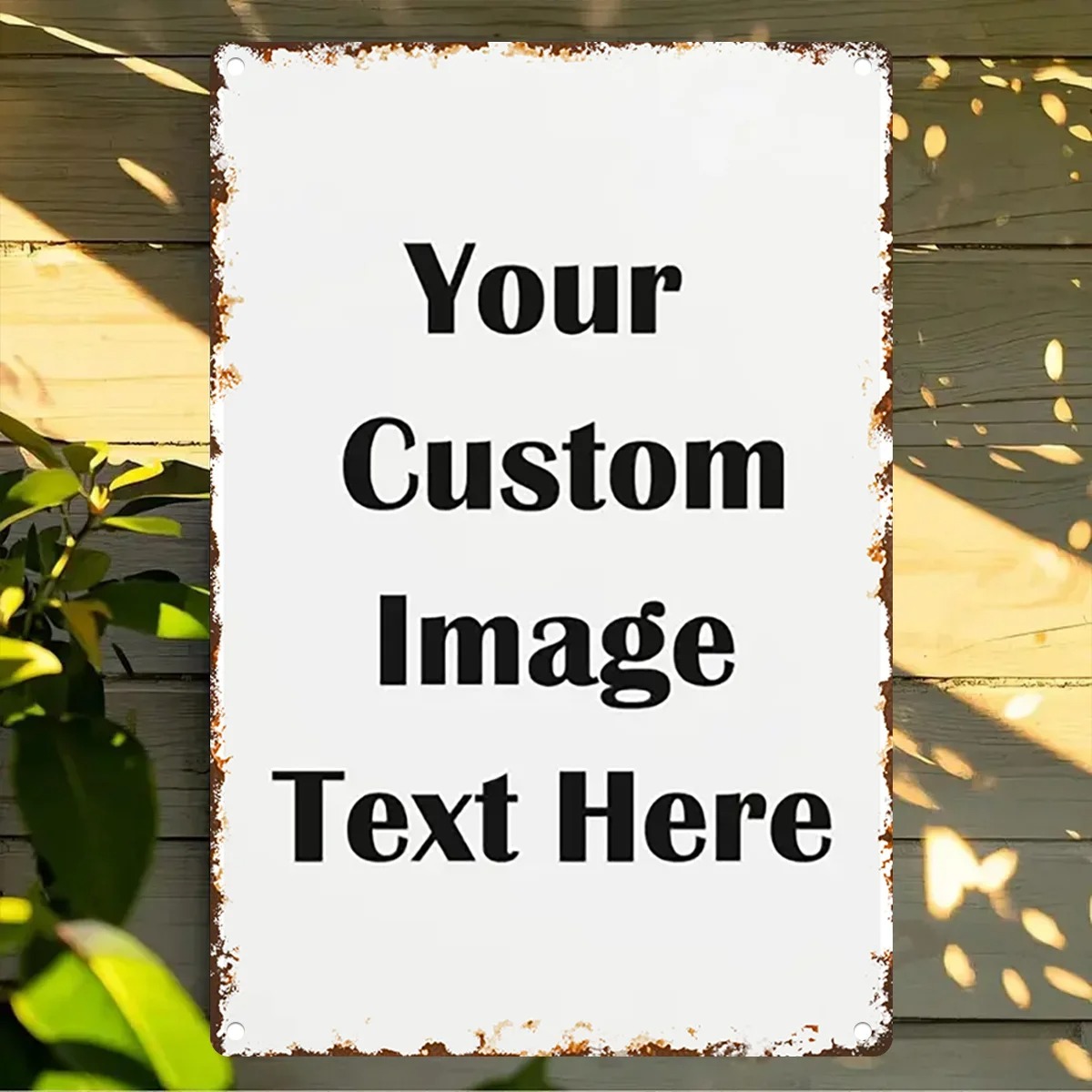 Custom Photo & Text Tin Sign - - Home Bar Accessories のレビューと価格