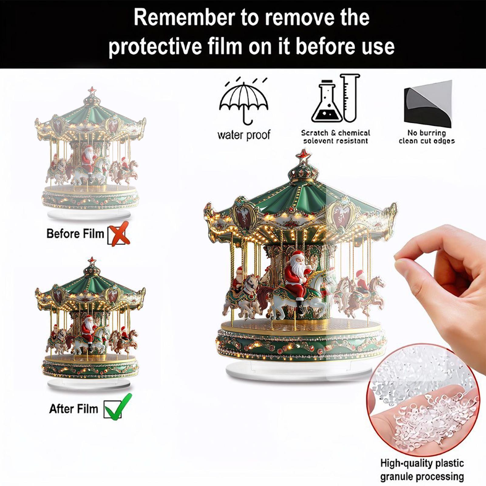 Christmas Carousel Acrylic 2D  - Home Bar Shelves のレビューと価格