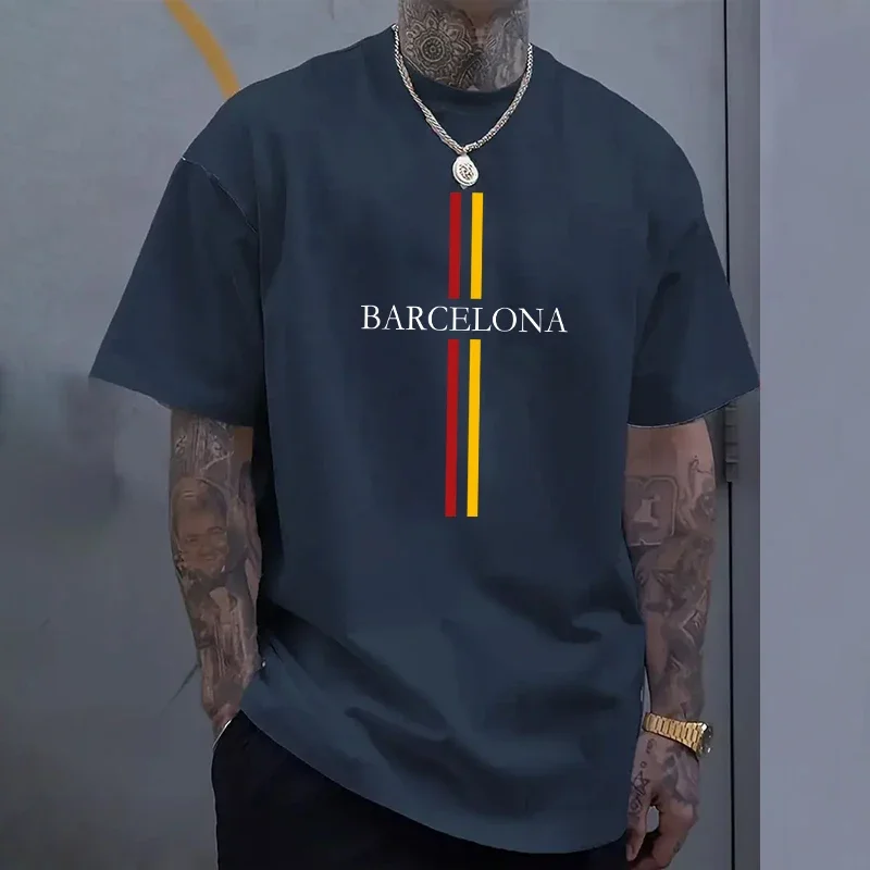 Barcelona Men's Cotton T-shirt - Home Barcelona のレビューと価格