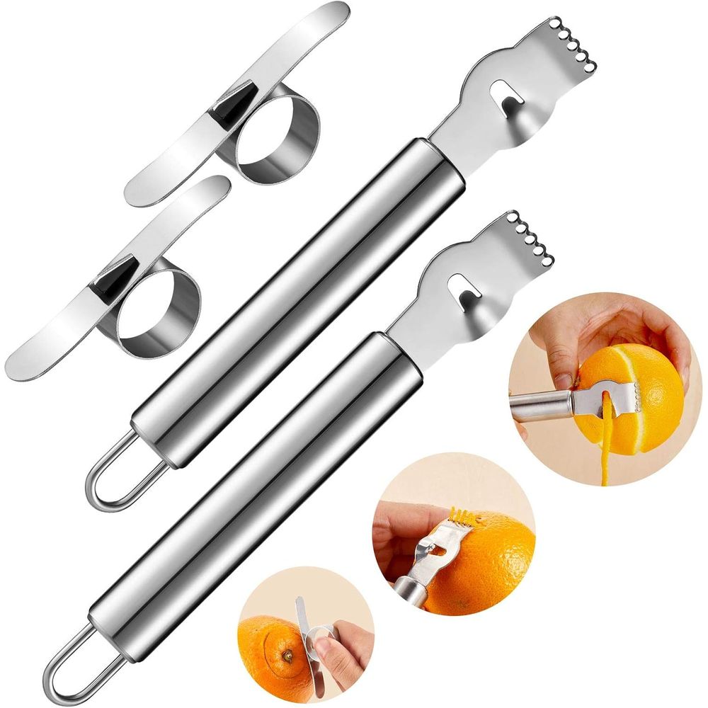 4-Piece Stainless Steel Lemon  - Peeler Channel Knife のレビューと価格