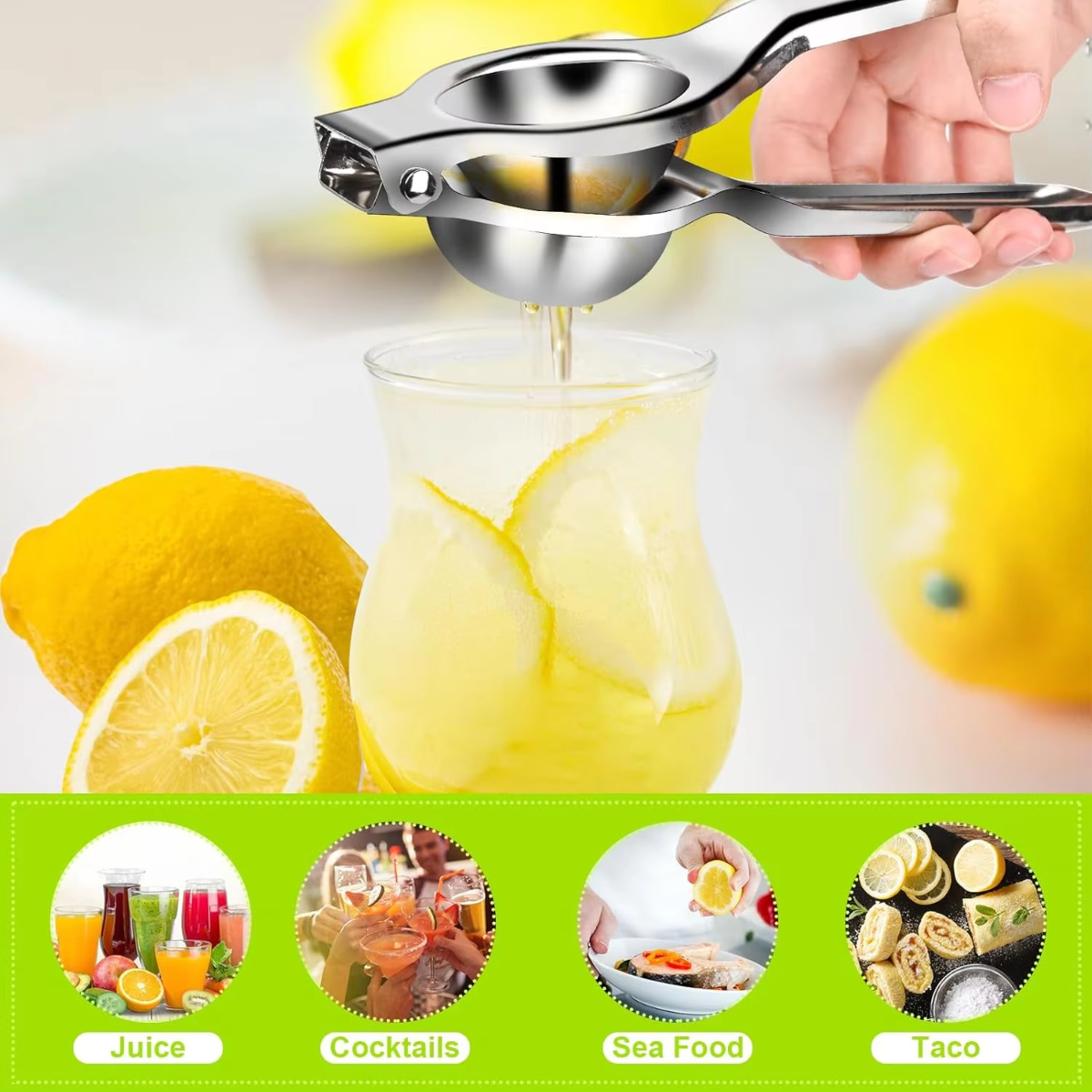 1/2/3pcs Stainless Steel Lemon - Citrus Juicer Bar のレビューと価格