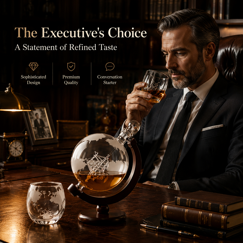 Globe Whiskey Decanter Set wit - Decanter Globe Set のレビューと価格