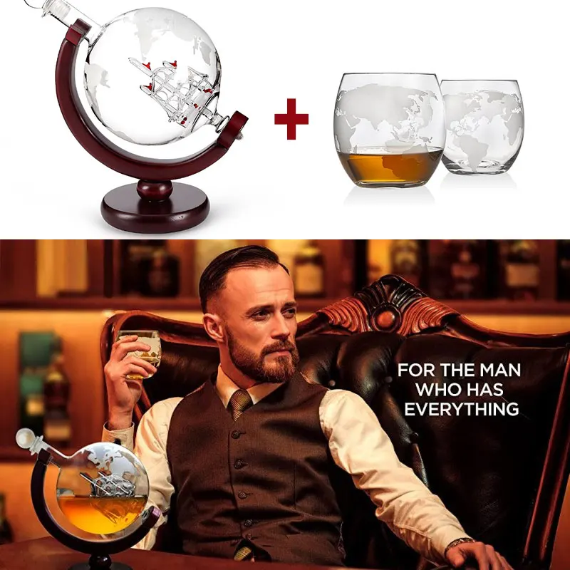 Whiskey Glass Set Crystal Glob - Decanter Globe Set のレビューと価格