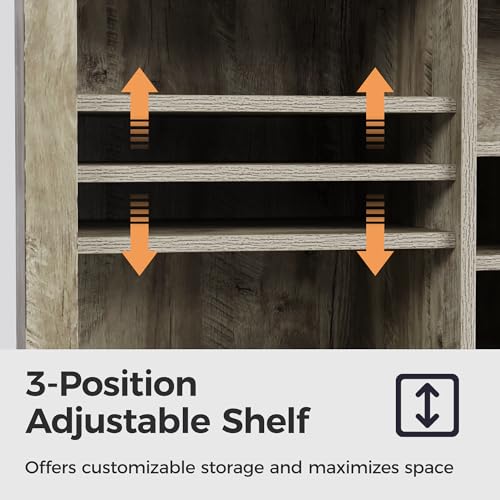 52-Inch Light Grey Farmhouse B - Home Bar Shelves のレビューと価格