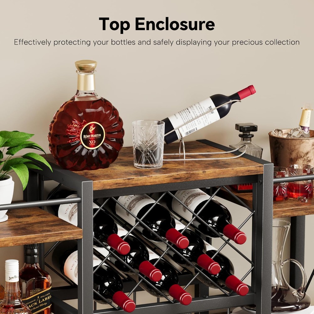 Wall Mounted Wine Rack with Gl - Home Bar Shelves のレビューと価格