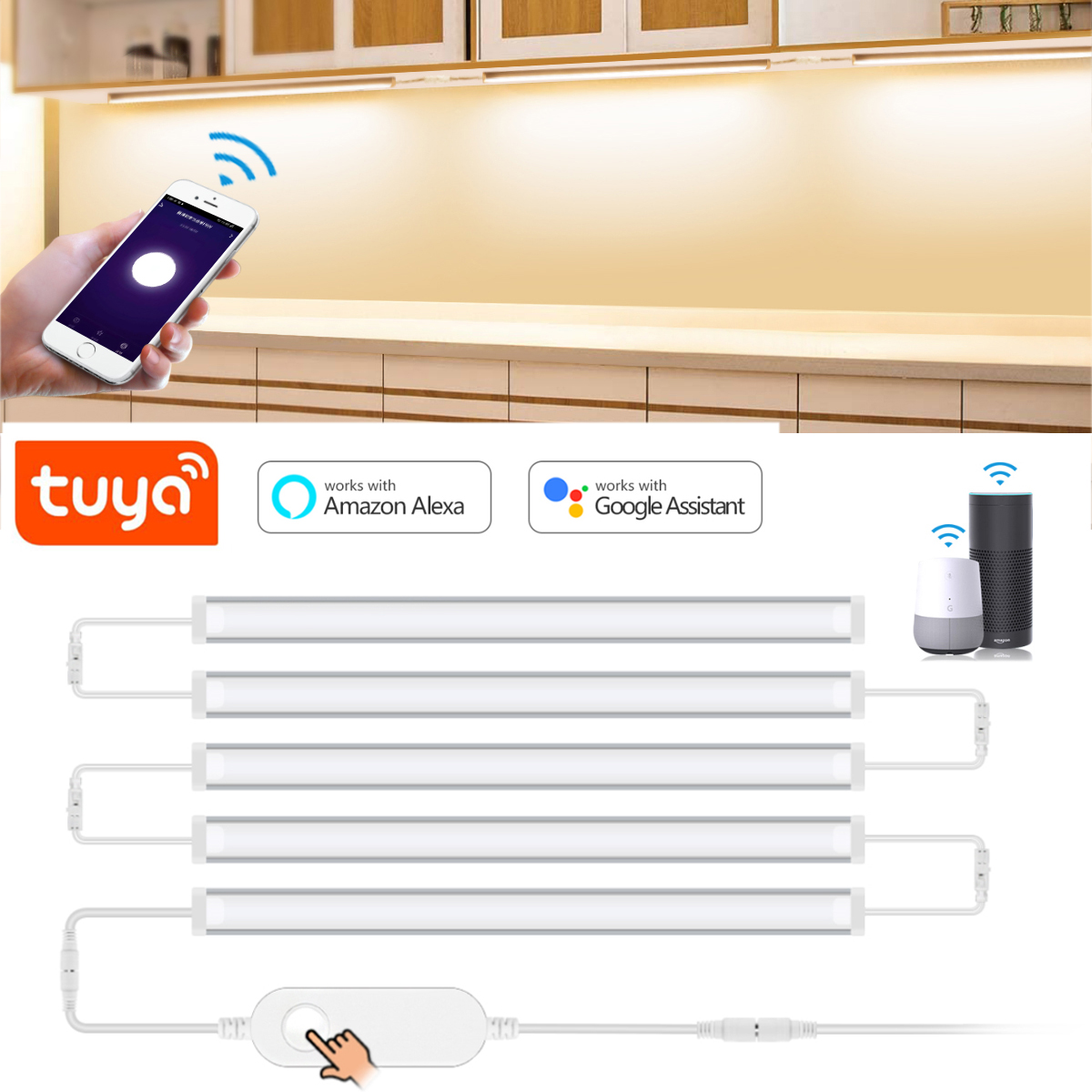 1-5 Pcs Kitchen Tuya Smart LED - Home Bargains のレビューと価格