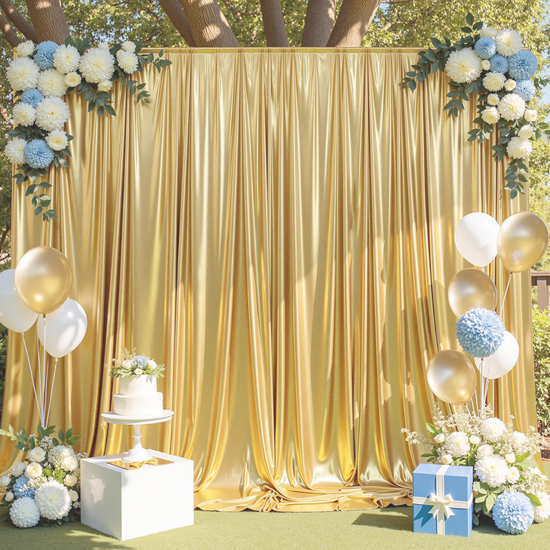 Gold Sequin Backdrop Curtain W - Home Bargains のレビューと価格