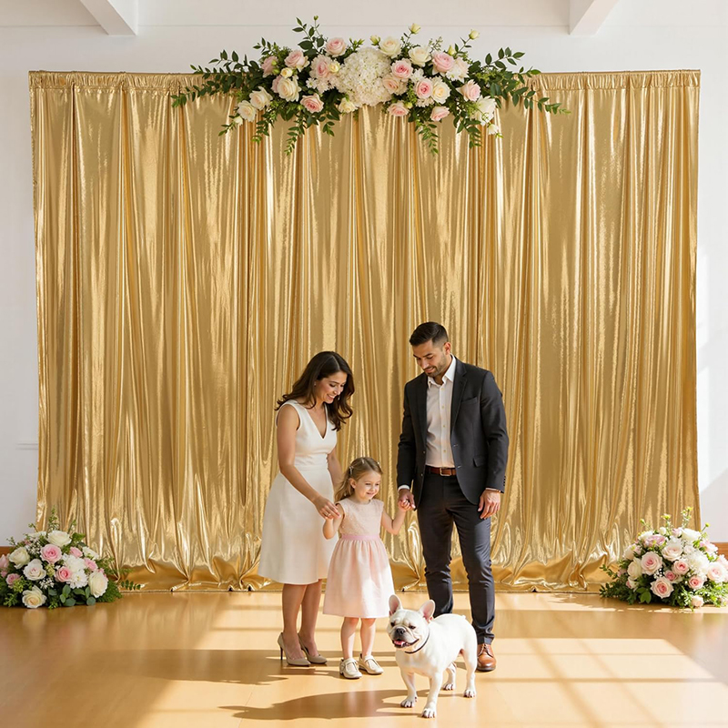 Gold Sequin Backdrop Curtain W - Home Bargains のレビューと価格