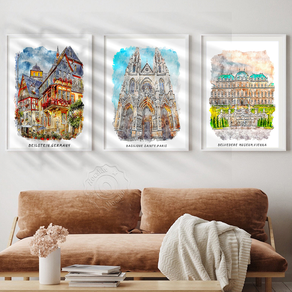 Watercolor Print, World Travel - Home Barcelona のレビューと価格