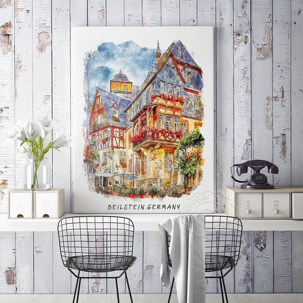Watercolor Print, World Travel - Home Barcelona のレビューと価格