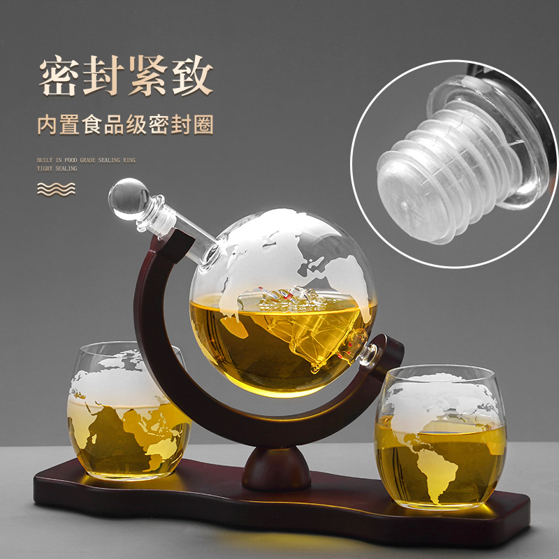 2025 Newest 3PC Glass Globe De - Decanter Globe Set のレビューと価格