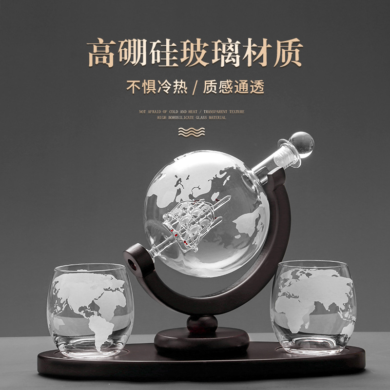 2025 Newest 3PC Glass Globe De - Decanter Globe Set のレビューと価格