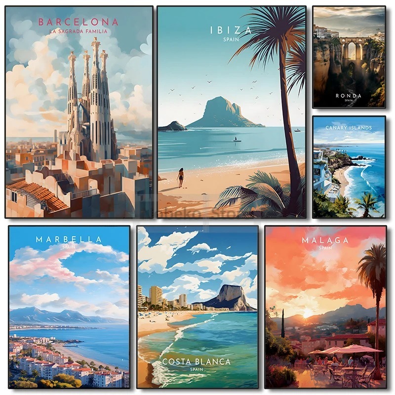 Spain Travel Poster Barcelona  - Home Barcelona のレビューと価格