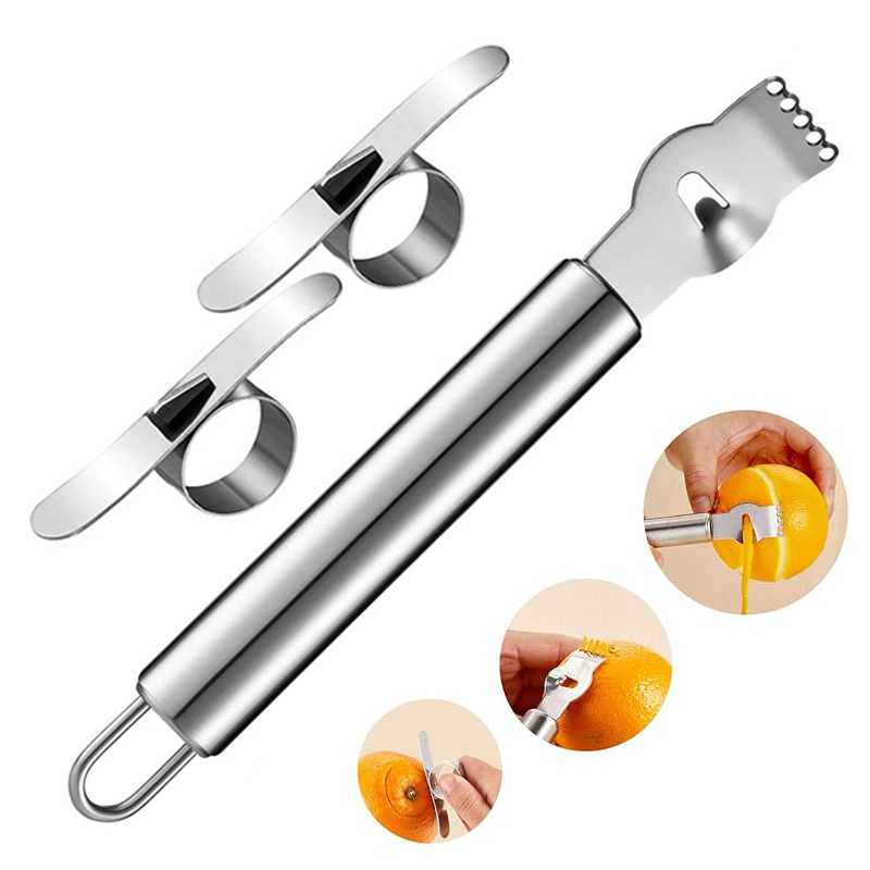 3Pcs Lemon Zester Grater Orang - Peeler Channel Knife のレビューと価格