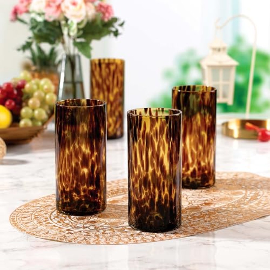 Tortoise Shell Highball Glass  - Highball Glass Set のレビューと価格