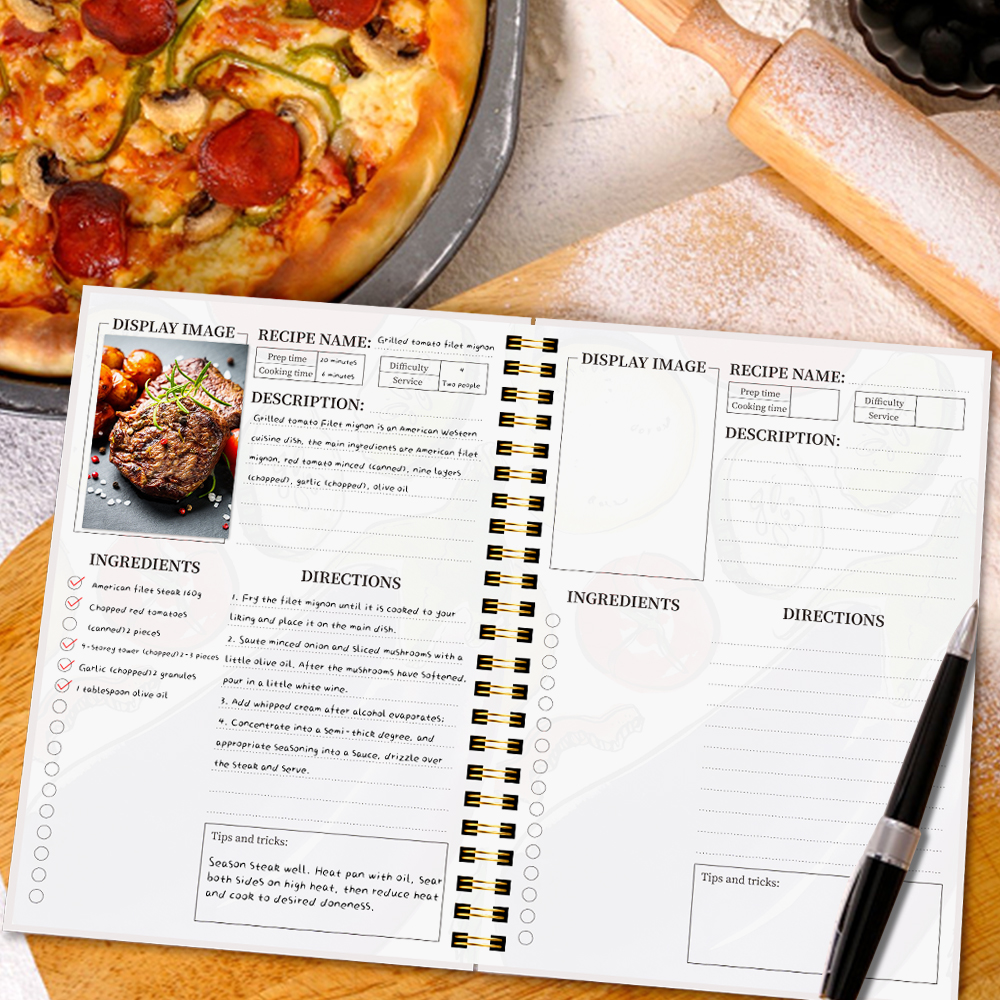 A5 Recipe Book with Full-Color - Cocktail Recipe Book のレビューと価格