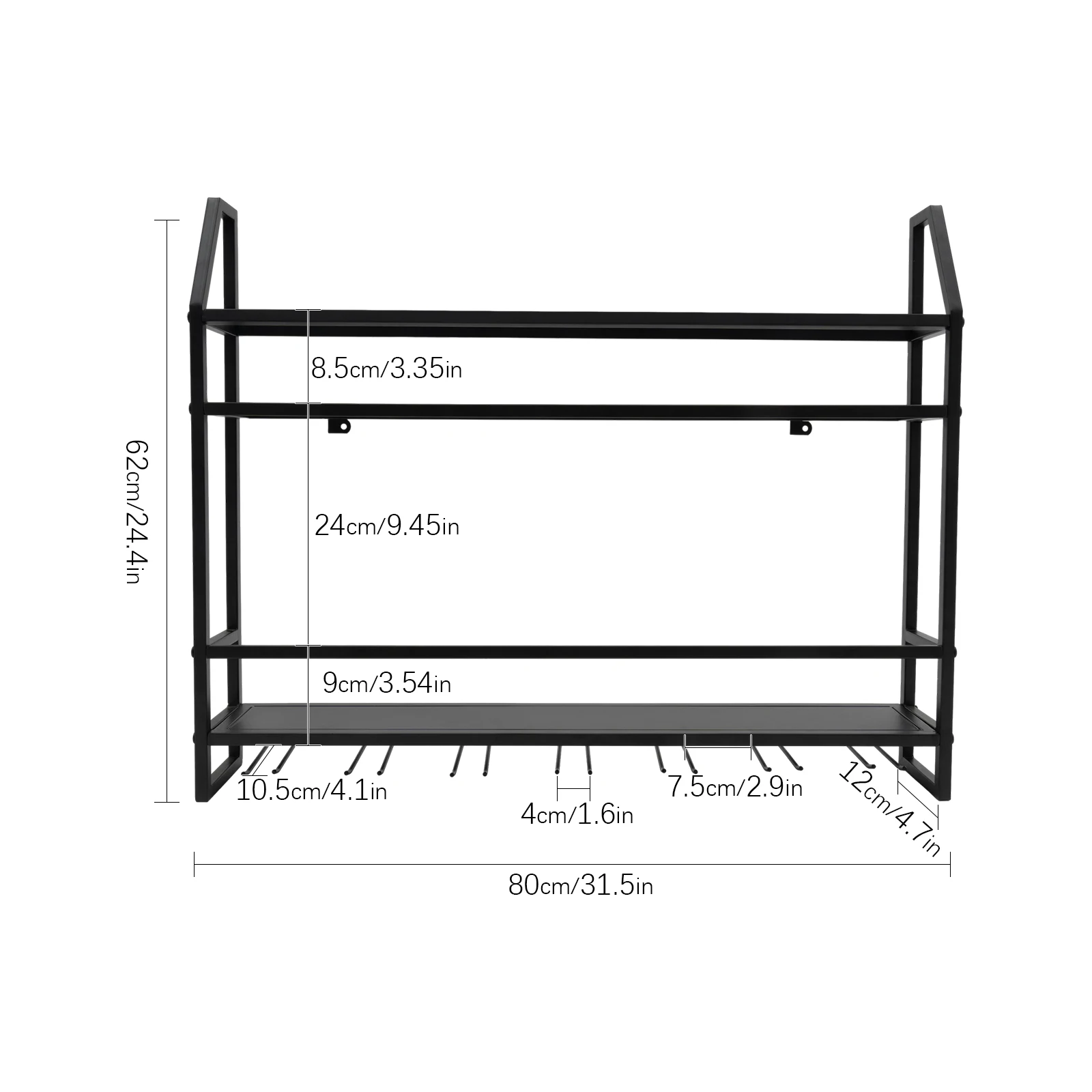Bar Wine Shelf Wall-Mounted Bo - Home Bar Shelves のレビューと価格
