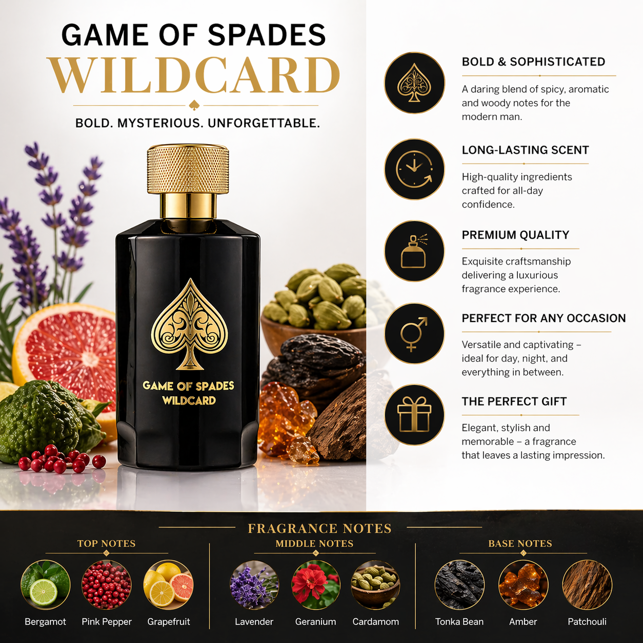 GAME OF SPADES WILDCARD Eau de - Home Bar Accessories のレビューと価格