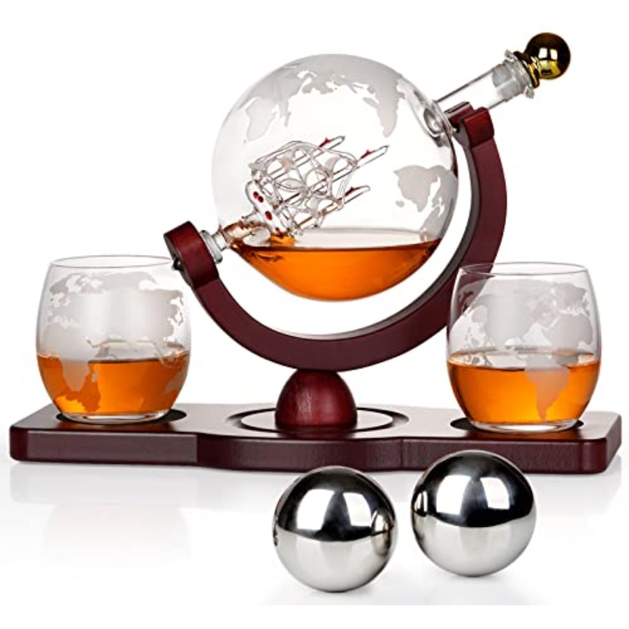 Gifts for Men Dad Fathers Day, - Decanter Globe Set のレビューと価格