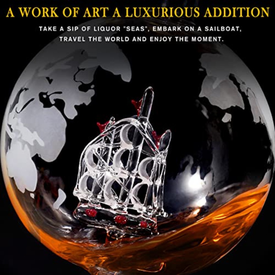 Gifts for Men Dad Fathers Day, - Decanter Globe Set のレビューと価格
