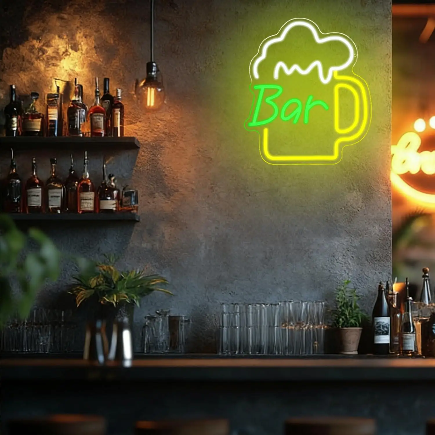 Beer Bar Neon Sign USB Dimmabl - Home Bar And Kitchen のレビューと価格