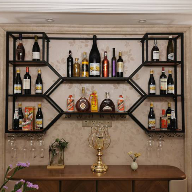 Metal Shelves Wine Cabinet Liv - Home Bar Shelves のレビューと価格