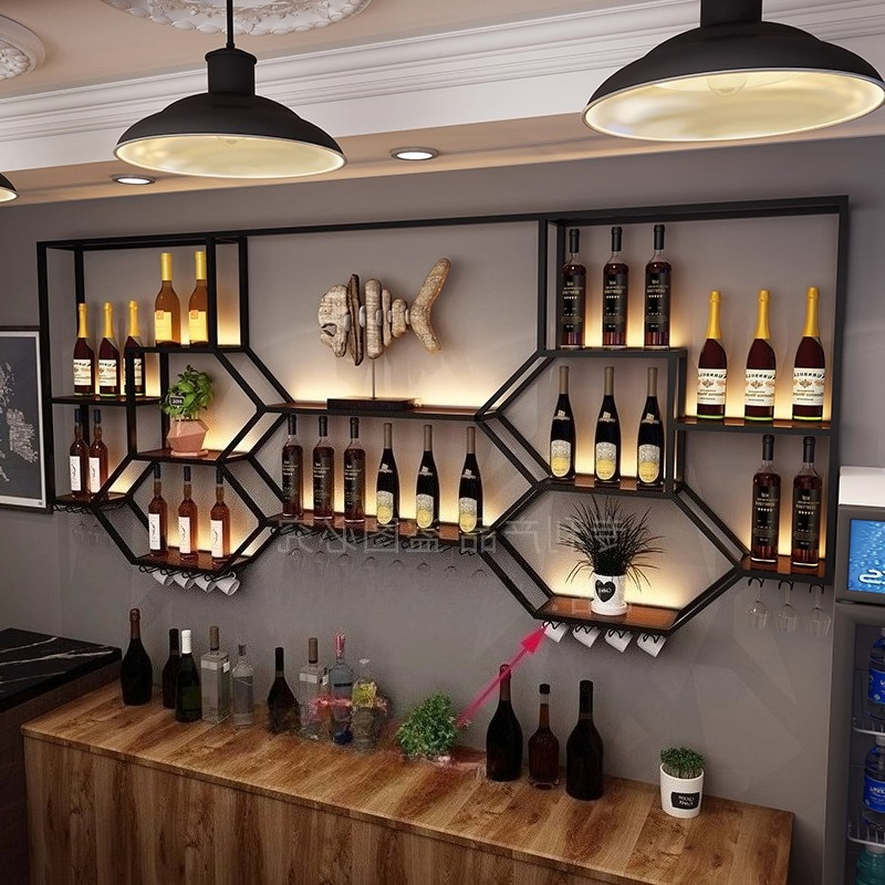 Metal Shelves Wine Cabinet Liv - Home Bar Shelves のレビューと価格