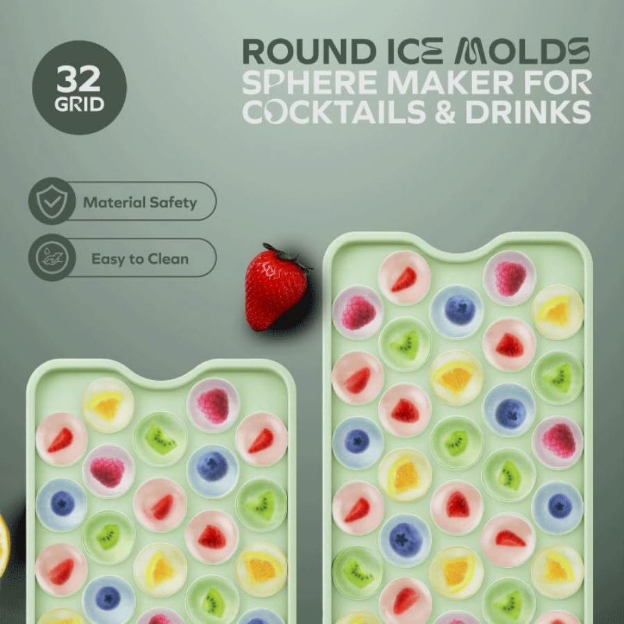 Round Ice Ball Mold Tray 1 Pac - Ice Mold Sphere のレビューと価格