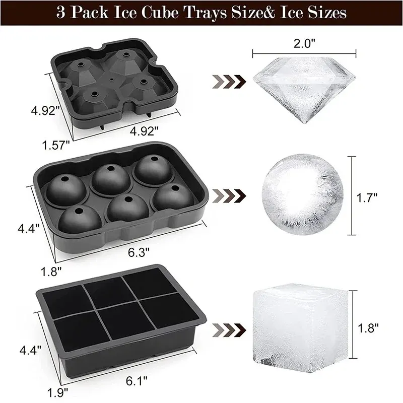 1pc Ice Cube Trays Silicone Ic - Ice Mold Sphere のレビューと価格