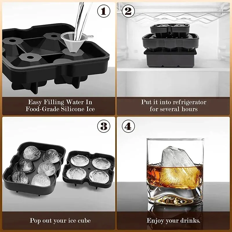 1pc Ice Cube Trays Silicone Ic - Ice Mold Sphere のレビューと価格