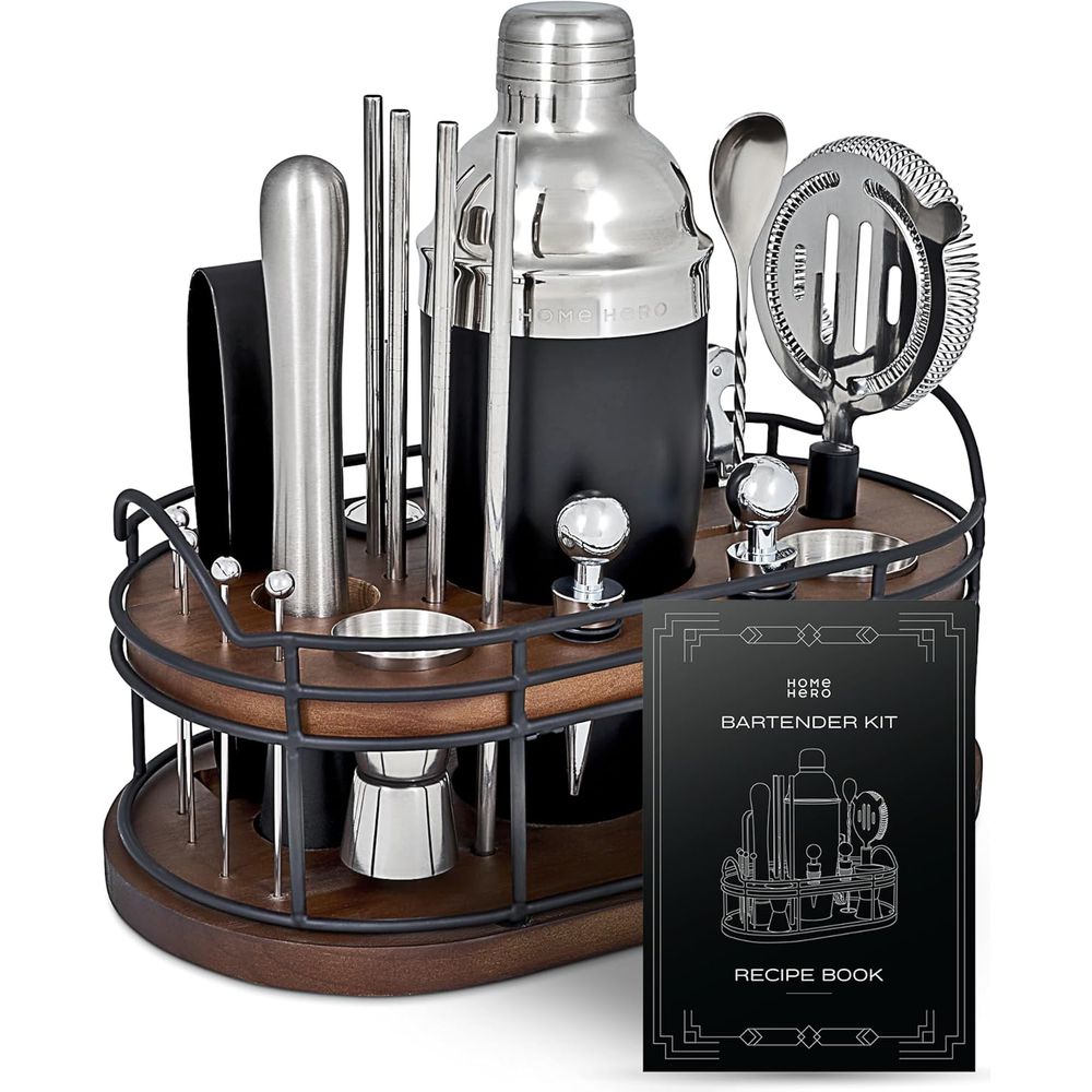 22-Piece Cocktail Shaker Set w - Cocktail Recipe Book のレビューと価格