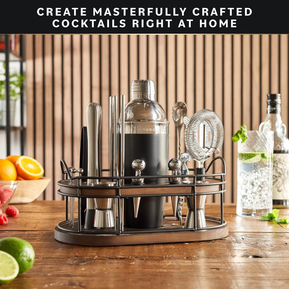 22-Piece Cocktail Shaker Set w - Cocktail Recipe Book のレビューと価格