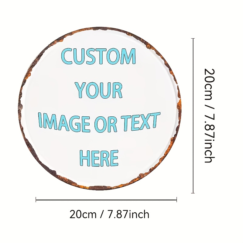 Custom Round Metal Tin Sign, P - Home Bar Accessories のレビューと価格