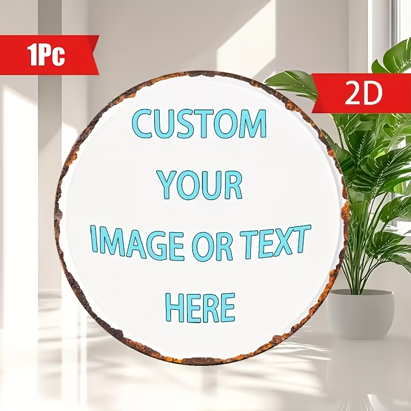 Custom Round Metal Tin Sign, P - Home Bar Accessories のレビューと価格